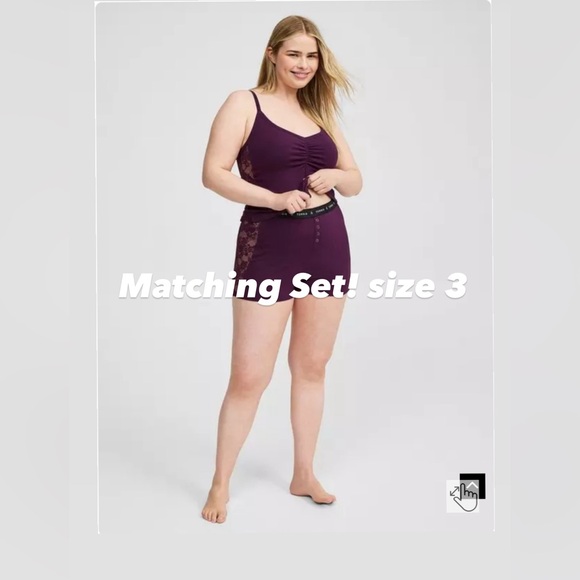 torrid Other - Matching set Foxy Lace Side Cami Tank & Logo Sleep Boxers Size 3 sexy comfy cozy